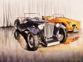 Oldtimer Aquarelle/Aquarelief